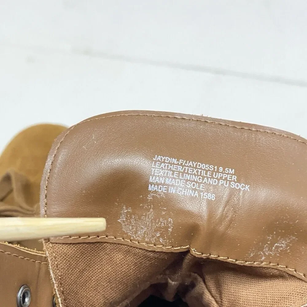 Steve Madden Jaydin-F Brown Suede Platform Boots Women's size 9.5M side zipper